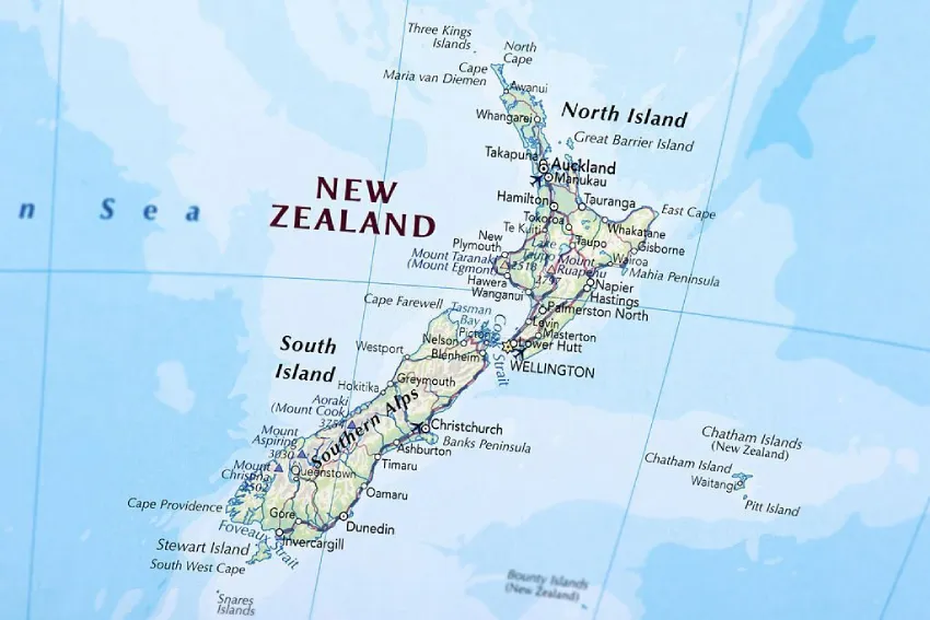 New Zealand Map | NZeTA online Visas